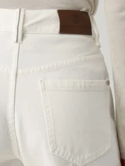 Jeans cropped Brunello Cucinelli in denim