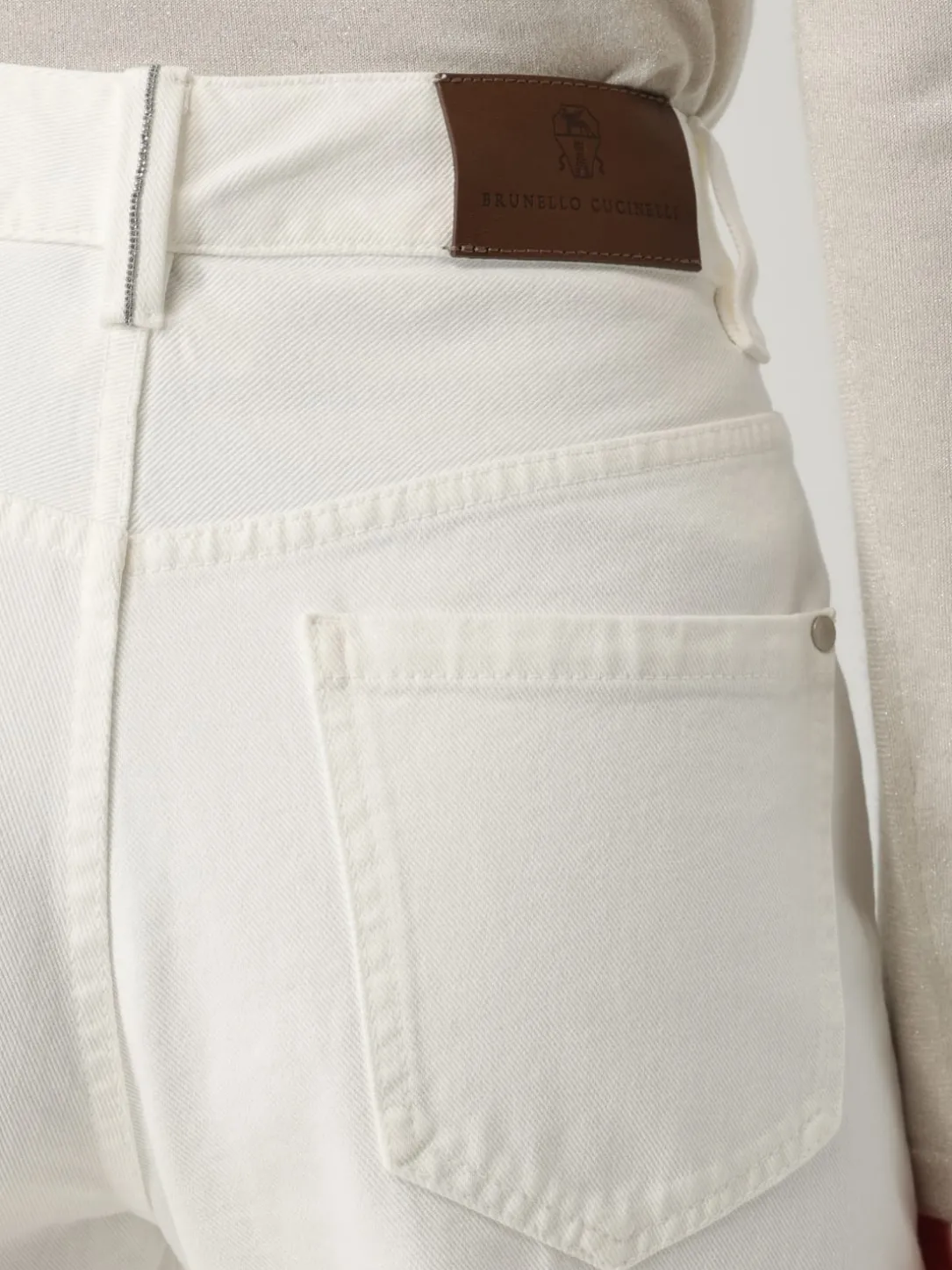 Jeans cropped Brunello Cucinelli in denim