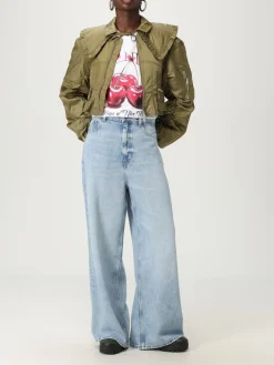 Jeans Ganni in denim di cotone