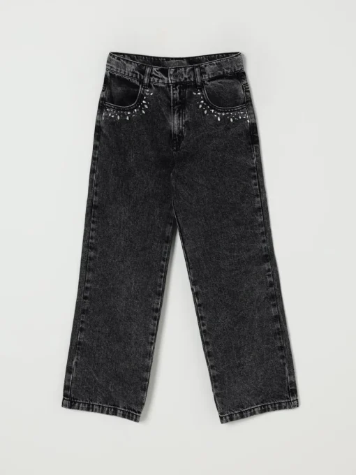 Jeans Little Marc Jacobs in cotone stretch con strass