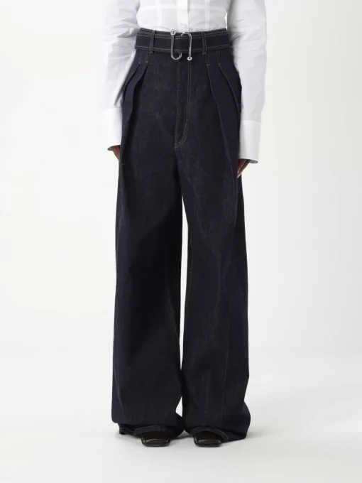 Jeans Sportmax in denim di cotone con cinta