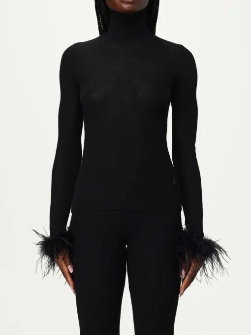 Maglia a dolcevita con piume Blumarine