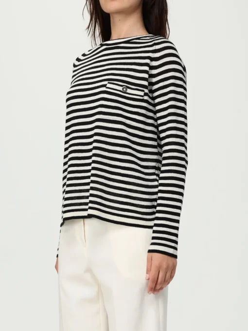 Maglia a girocollo a righe 's Max Mara in lino