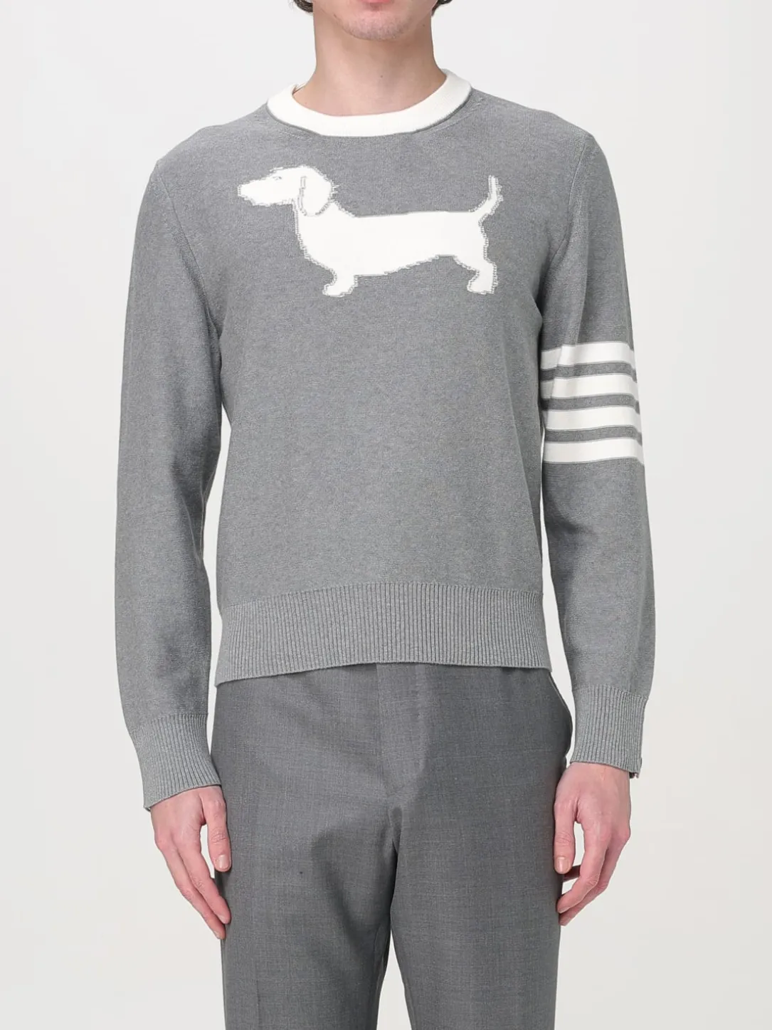 Maglia a girocollo 4-bar Thom Browne in cotone