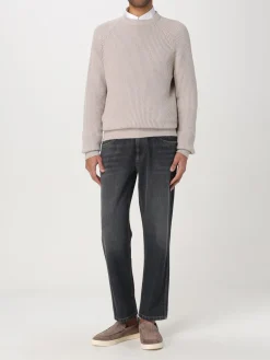Maglia a girocollo basic in cotone Brunello Cucinelli