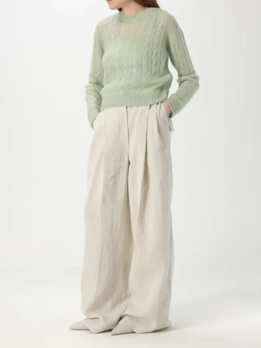 Maglia a girocollo Brunello Cucinelli in lana mohair