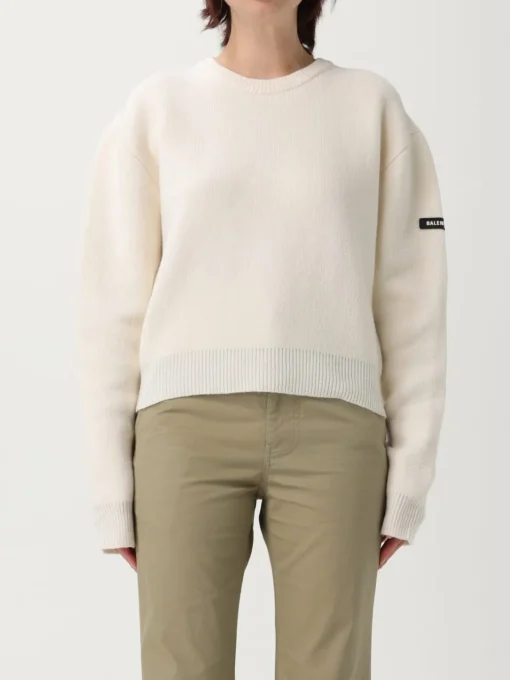 Maglia a girocollo con logo Balenciaga in lana