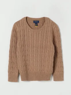 Maglia a girocollo in cotone con logo Pony Polo Ralph Lauren