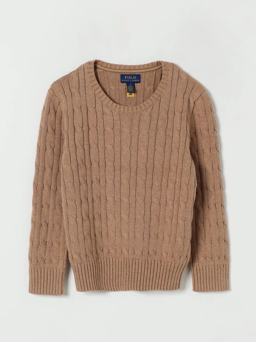 Maglia a girocollo in cotone con logo Pony Polo Ralph Lauren