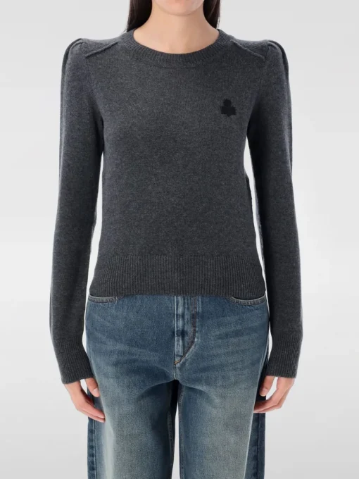 Maglia a girocollo in cotone e lana con logo Isabel Marant Etoile