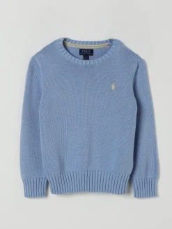 Maglia a girocollo in cotone con logo Pony Polo Ralph Lauren