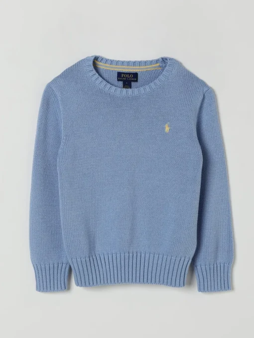Maglia a girocollo in cotone con logo Pony Polo Ralph Lauren