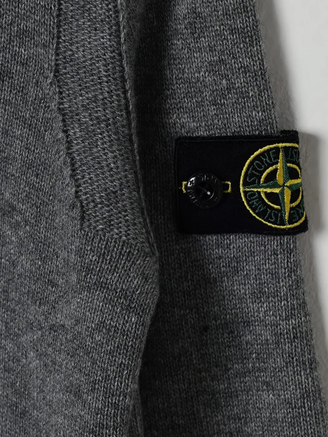 Maglia a girocollo in lana vergine e cashmere Stone Island Junior