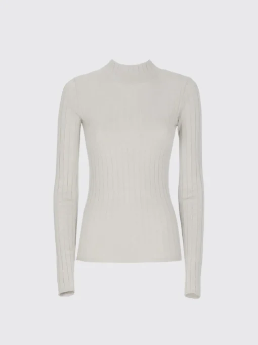 Maglia a lupetto in cotone a coste Brunello Cucinelli