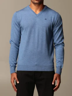 Maglia a v XC in lana Merino extrafine