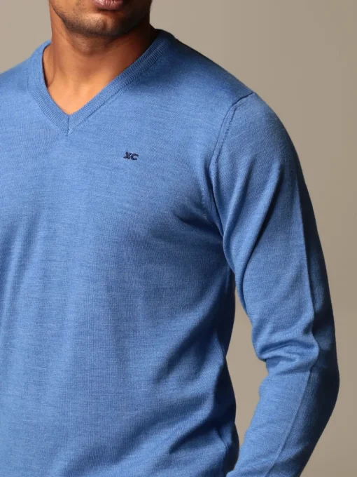Maglia a v XC in lana Merino extrafine