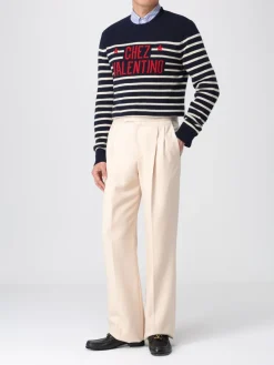 Maglia Chez Valentino in lana vergine a righe