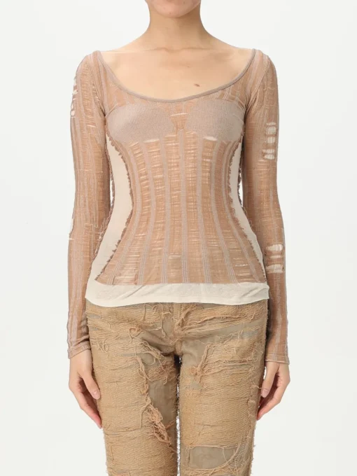 Maglia Diesel in maglia distressed
