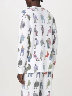 Maglia Henley stampato JW Anderson in cotone a nido d'ape