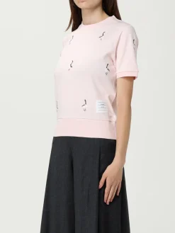 Maglia in cotone con ricami all-over Thom Browne