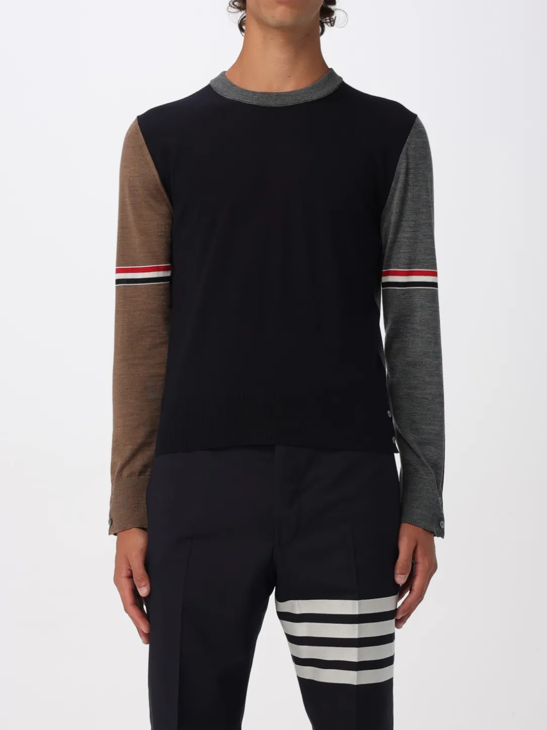 Maglia in lana tricolore Thom Browne
