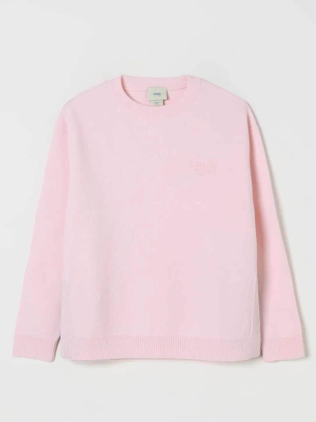 Maglia in lana vergine con bande FF Fendi
