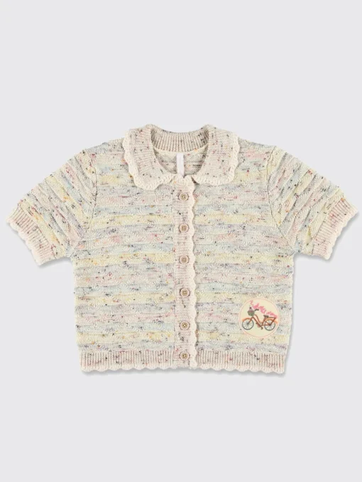 Maglia in misto cotone con colletto e bottoni Zimmermann