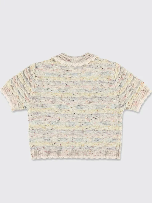 Maglia in misto cotone con colletto e bottoni Zimmermann