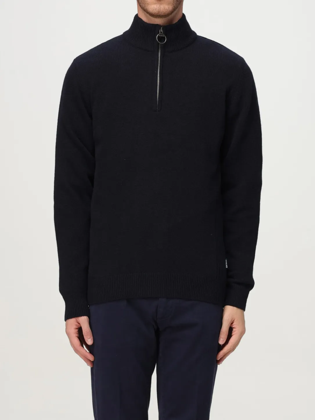 Maglione in lana con toppe Barbour