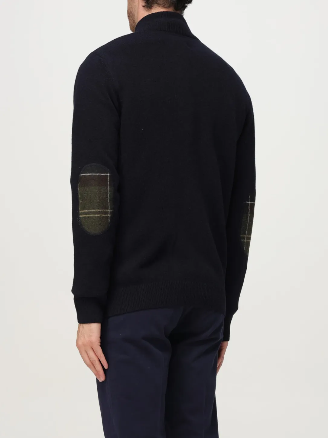 Maglione in lana con toppe Barbour