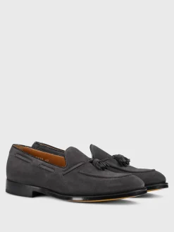Mocassino Doucal's in camoscio con nappe