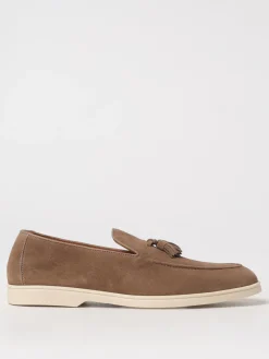 Mocassino Doucal's in camoscio con nappe