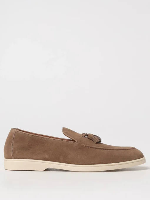 Mocassino Doucal's in camoscio con nappe
