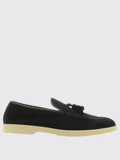 Mocassino Doucal's in camoscio con nappe