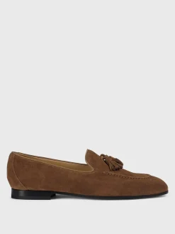 Mocassino Doucal's in camoscio con nappe