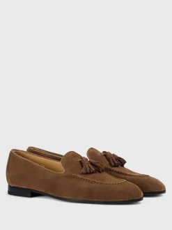 Mocassino Doucal's in camoscio con nappe
