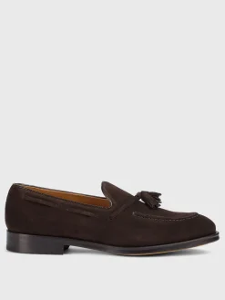 Mocassino Doucal's in camoscio con nappe
