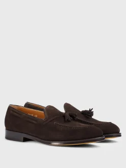Mocassino Doucal's in camoscio con nappe