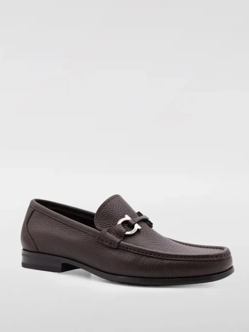 Mocassino Gancini Ferragamo in pelle a grana