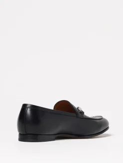 Mocassino Horsebit Gucci in pelle con logo goffrato
