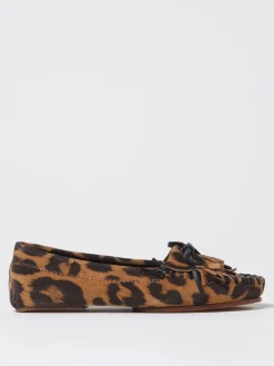 Mocassino Indiana Paris Texas in camoscio stampa animalier