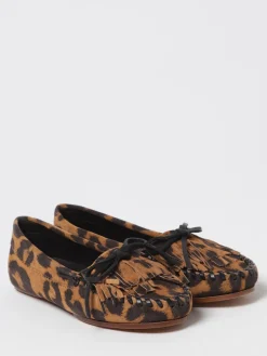 Mocassino Indiana Paris Texas in camoscio stampa animalier