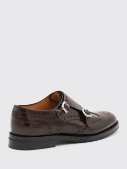 Monk Strap Church's in pelle spazzolata con motivo brogue