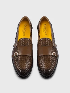 Monk Strap Doucal's in pelle intrecciata