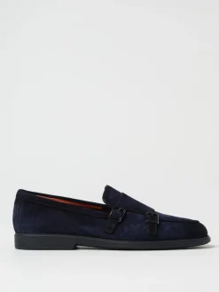 Monk Strap Santoni in camoscio