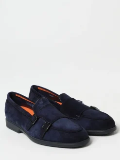 Monk Strap Santoni in camoscio