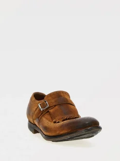Monk Strap Shanghai Church's in camoscio used con motivo brogue