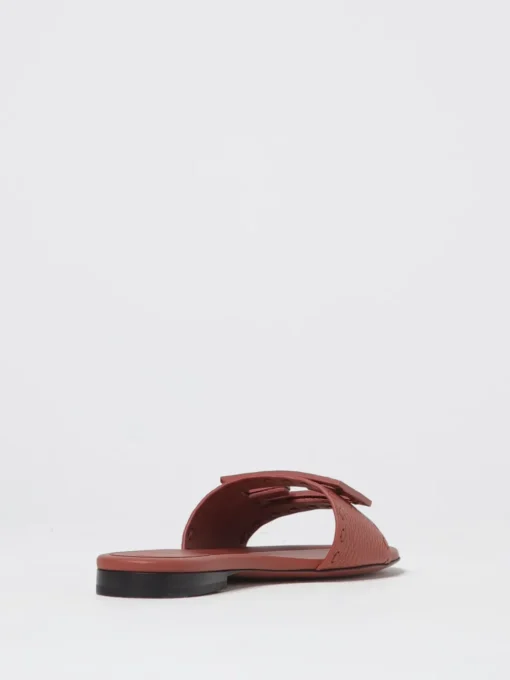 Mules Baguette Fendi in pelle a grana con cuciture a mano