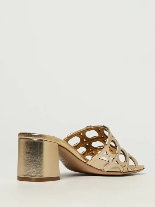 Mules Gancini Ferragamo in pelle laminata