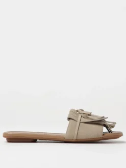 Mules Hogan in camoscio con frange